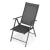 Set 4 scaune gradina 70x57x106 cm, pliante cu spatar reglabil 7 pozitii, structura otel si textilena, gri Household NewTrend