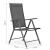 Set 4 scaune gradina 70x57x106 cm, pliante cu spatar reglabil 7 pozitii, structura otel si textilena, gri Household NewTrend