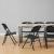 Set 2 scaune pliante 44x58x83 cm, structura metal si sezut HDPE, pliabile si usoare, negru Household NewTrend