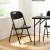 Set 2 scaune pliante 44x58x83 cm, structura metal si sezut HDPE, pliabile si usoare, negru Household NewTrend