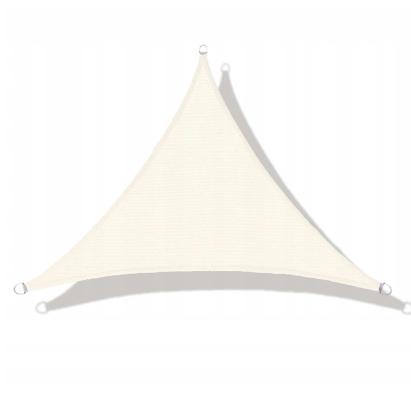 Prelata solara triunghiulara 400x400x400 cm, impermeabila, protectie UV, poliester 180g/mp, bej Household NewTrend