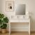 Masa de toaleta cu oglinda si 2 sertare, 80x40x140 cm, alb Household NewTrend