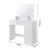 Masa de toaleta cu oglinda, sertar, dulap si rafturi, 90x38x138 cm, alb Household NewTrend