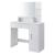 Masa de toaleta cu oglinda, sertar, dulap si rafturi, 90x38x138 cm, alb Household NewTrend