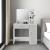 Masa de toaleta cu oglinda, sertar, dulap si rafturi, 90x38x138 cm, alb Household NewTrend