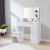 Masa de toaleta cu oglinda, sertar, dulap si rafturi, 90x38x138 cm, alb Household NewTrend