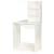 Masa de toaleta cu oglinda, rafturi si sertar, 75x40x136 cm, alb Household NewTrend