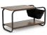Masuta cafea cu 2 rafturi si suport reviste, cadru metalic, 87x40x46 cm, lemn natur si negru Household NewTrend