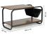 Masuta cafea cu 2 rafturi si suport reviste, cadru metalic, 87x40x46 cm, lemn natur si negru Household NewTrend