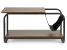Masuta cafea cu 2 rafturi si suport reviste, cadru metalic, 87x40x46 cm, lemn natur si negru Household NewTrend