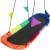 Leagan tip hamac 167x75 cm, cu rama metalica si steaguri colorate, prindere dubla, multicolor Household NewTrend