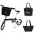 Cos bicicleta fata 34x24x25 cm, aluminiu si material textil, sistem click, cu husa ploaie, negru Household NewTrend
