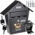 Cutie postala eleganta din metal negru, design clasic cu emblema aurie, rezistenta la intemperii, 38x38x10cm Household NewTrend