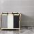 Cos de rufe cu 3 compartimente, cadru din lemn, 67x43x55 cm, 105 litri Household NewTrend