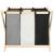 Cos de rufe cu 3 compartimente, cadru din lemn, 67x43x55 cm, 105 litri Household NewTrend