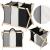 Cos de rufe cu 3 compartimente, cadru din lemn, 67x43x55 cm, 105 litri Household NewTrend