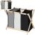 Cos de rufe cu 3 compartimente, cadru din lemn, 67x43x55 cm, 105 litri Household NewTrend