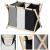 Cos de rufe cu 3 compartimente, cadru din lemn, 67x43x55 cm, 105 litri Household NewTrend