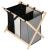 Cos de rufe cu 3 compartimente, cadru din lemn, 67x43x55 cm, 105 litri Household NewTrend