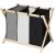 Cos de rufe cu 3 compartimente, cadru din lemn, 67x43x55 cm, 105 litri Household NewTrend