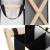 Cos de rufe cu 3 compartimente, cadru din lemn, 67x43x55 cm, 105 litri Household NewTrend