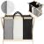 Cos de rufe cu 3 compartimente, cadru din lemn, 67x43x55 cm, 105 litri Household NewTrend