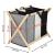 Cos de rufe cu 3 compartimente, cadru din lemn, 67x43x55 cm, 105 litri Household NewTrend