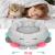 Pat pentru caini, cu margini groase ridicate, antiderapant, model meduza, 70x70x20 cm, gri Household NewTrend
