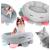 Pat pentru caini, cu margini groase ridicate, antiderapant, model meduza, 70x70x20 cm, gri Household NewTrend