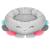 Pat pentru caini, cu margini groase ridicate, antiderapant, model meduza, 70x70x20 cm, gri Household NewTrend