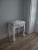 Taburet tapitat pentru masa de toaleta, picioare din lemn masiv, 38x28x45 cm Household NewTrend