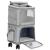 Carucior tip troller pentru transport animale, dublu cu 2 compartimente separate, maxim 22 kg, 55x34x26 cm, gri Household NewTrend