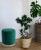 Taburet rotund, tapitat cu stofa, sarcina 100 kg, 35x40 cm, verde Household NewTrend