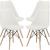 Set 4 scaune de bucatarie, design scandinav modern, sezut cu burete, alb Household NewTrend
