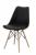 Set 4 scaune de bucatarie, design scandinav modern, sezut cu burete, negru Household NewTrend