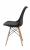 Set 4 scaune de bucatarie, design scandinav modern, sezut cu burete, negru Household NewTrend