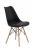 Set 4 scaune de bucatarie, design scandinav modern, sezut cu burete, negru Household NewTrend