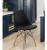 Set 4 scaune de bucatarie, design scandinav modern, sezut cu burete, negru Household NewTrend