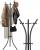 Cuier hol metalic 170 cm, design minimalist, negru Household NewTrend