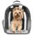 Rucsac transport animale talie mica-medie, maxim 12 kg, hublou panoramic transparent, buzunare laterale, gri Household NewTrend