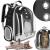 Rucsac transport animale talie mica-medie, maxim 12 kg, hublou panoramic transparent, buzunare laterale, gri Household NewTrend