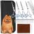 Set de ingrijire pentru animale de companie, cu 4 foarfece pentru tuns si accesorii Household NewTrend