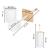 Perie WC cu rezervor detasabil si capac, din metal si bambus, 40 cm, alb Household NewTrend
