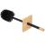 Perie WC cu rezervor detasabil si capac, din metal si bambus, 40 cm, negru Household NewTrend