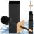 Perie WC cu rezervor detasabil si capac, din metal si bambus, 40 cm, negru Household NewTrend