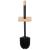 Perie WC cu rezervor detasabil si capac, din metal si bambus, 40 cm, negru Household NewTrend