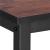Masa de cafea patrata, noptiera cu cadru otel si polita de depozitare, 45x45x55 cm, maro rustic Household NewTrend