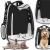 Rucsac transport animale talie mica-medie, maxim 12 kg, hublou panoramic transparent, buzunare laterale, negru Household NewTrend