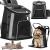 Rucsac transport animale talie mica-medie, maxim 15 kg, buzunare laterale, 38x34x26 cm, negru Household NewTrend
