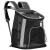 Rucsac transport animale talie mica-medie, maxim 15 kg, buzunare laterale, 38x34x26 cm, negru Household NewTrend